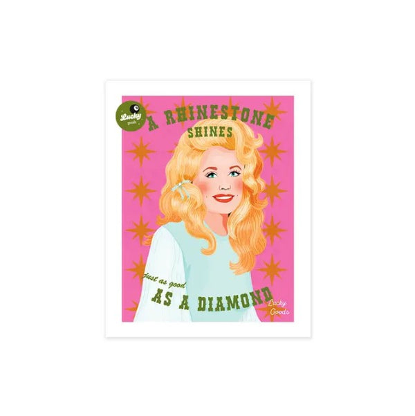 Dolly Rhinestone Portrait Print