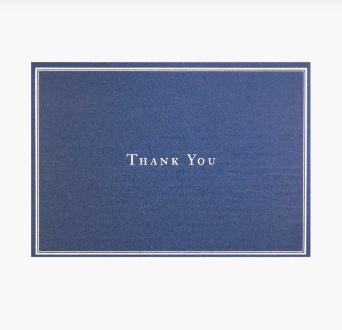 Thank You Navy Cards - Boxed set of 14