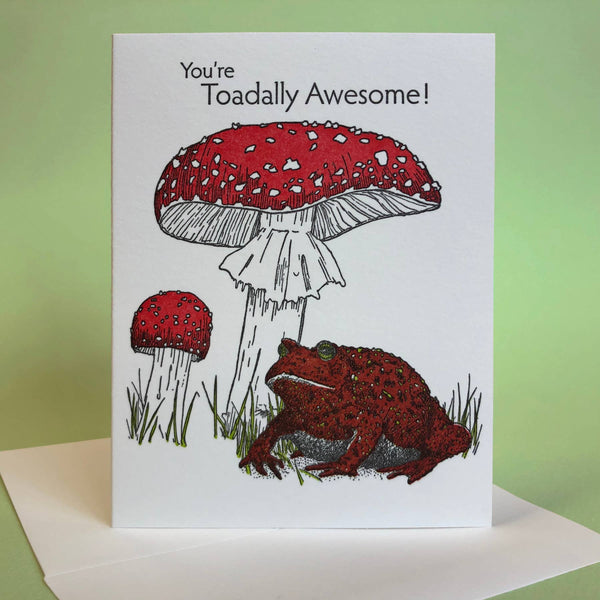 Toadstool Encouragement Card