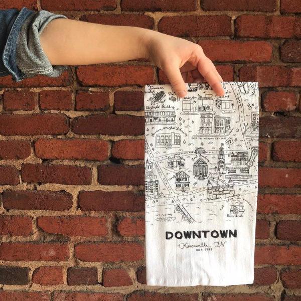 Downtown Knox Tea Towel