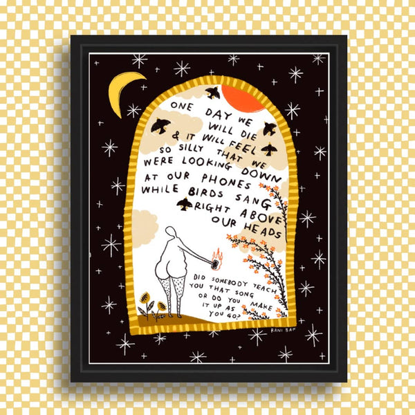 WHILE BIRDS SANG Art Print - 8.5 x 11 - Rani Ban