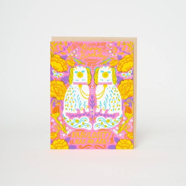 Fabulous Birthday Spaniels Letterpress Card