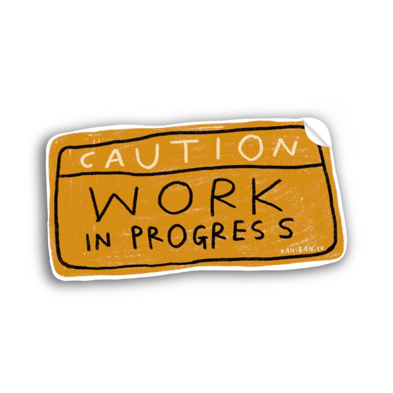 CAUTION WORK IN PROGRESS Sticker - Rani Ban