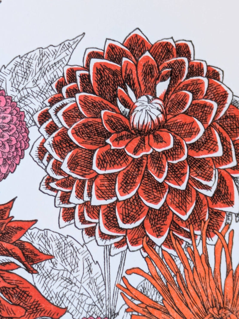 Dahlia Birthday Card