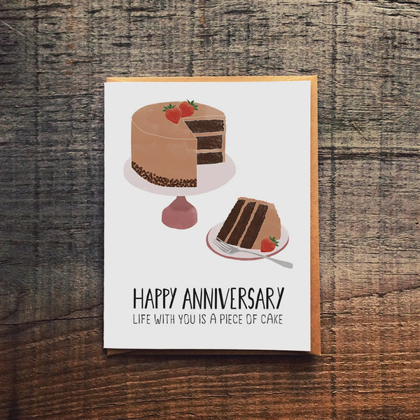 Anniversary Piece of Cake Card