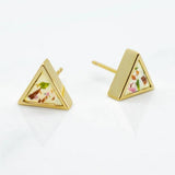 Jewel Tri Earrings - Cold Gold