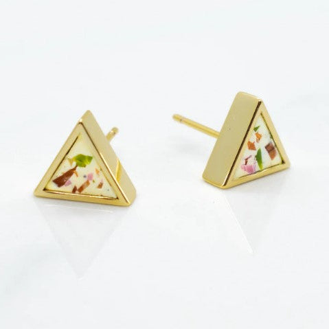 Jewel Tri Earrings - Cold Gold