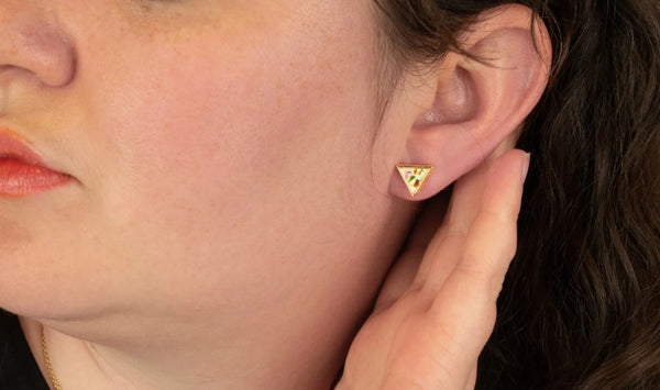 Jewel Tri Earrings - Cold Gold