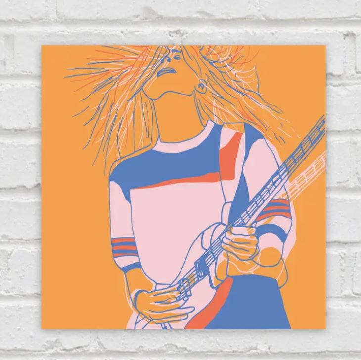 Girl with Guitar #3 Print