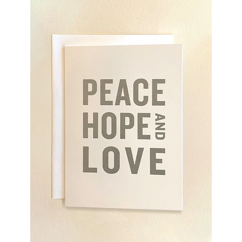 Peace Hope and Love Holiday Card, Christmas
