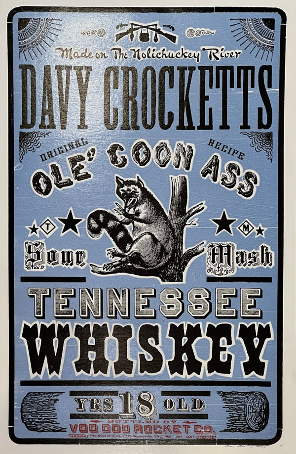 Davey Crockett (Blue) Print