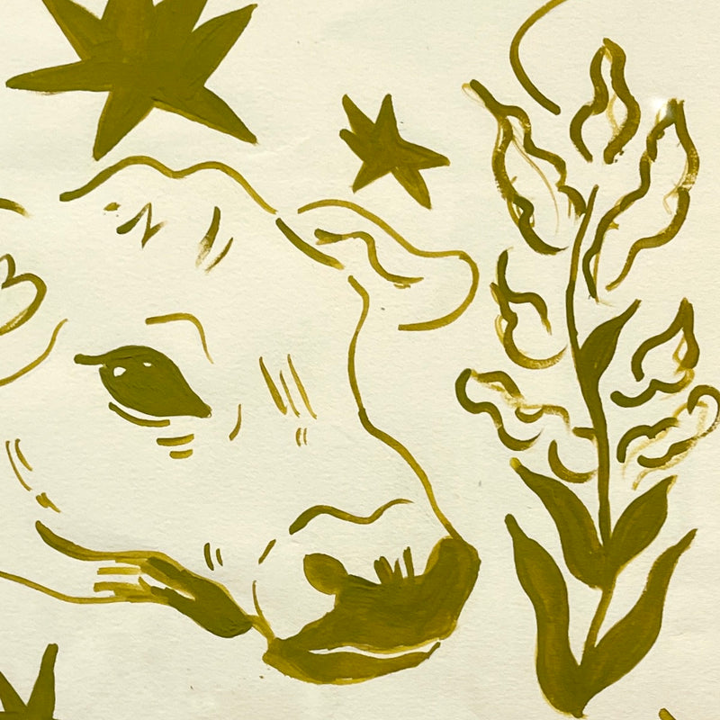 Cow With Goldenrod - Emma Vieser