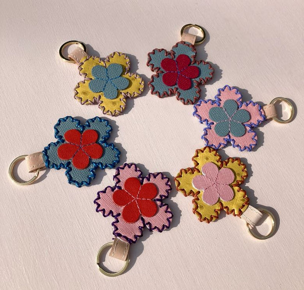 Funky Floral Keychain