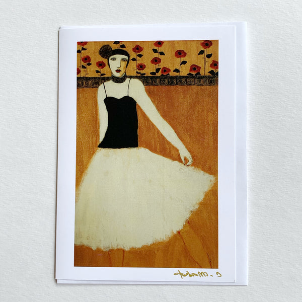 Cocktail Dress with Blooms II - Art Card