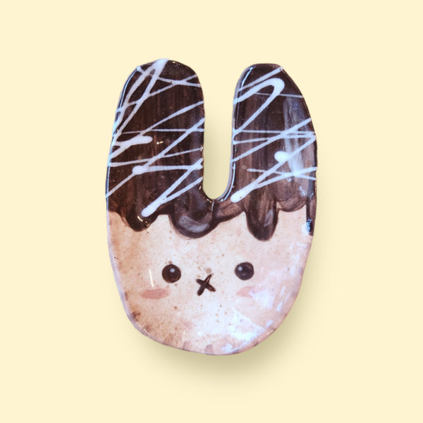 Bunny Cookie Dish - Brown