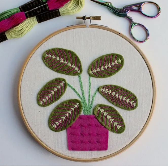 Prayer Plant DIY Embroidery Kit