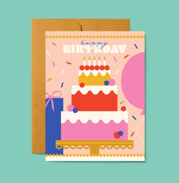 Colorful Cake Card