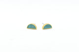 Half Moon Aquamarine Earrings