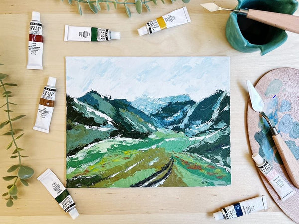 Mountain Valley Palette Knife Painting Kit