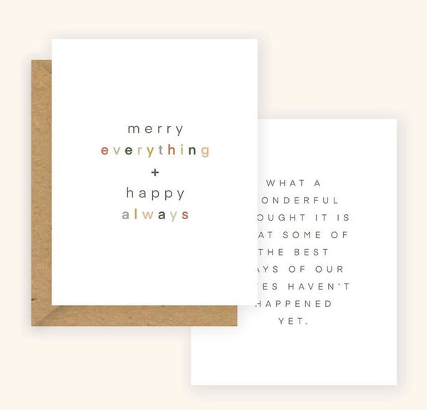 Merry Everything + Best Days Card