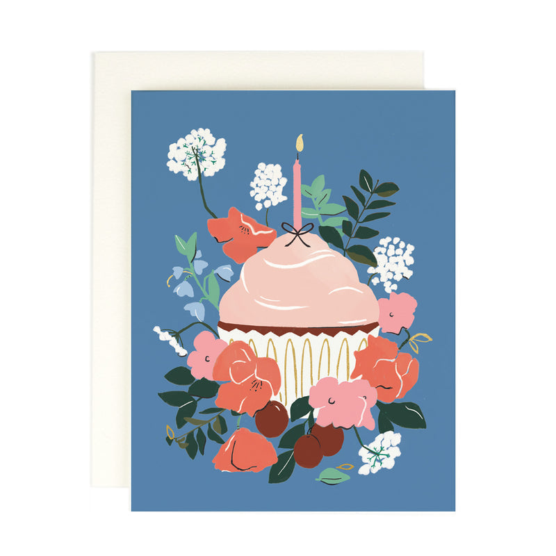 Blue Cupcake - Birthday