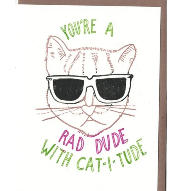 Rad Dude with Catitude Card