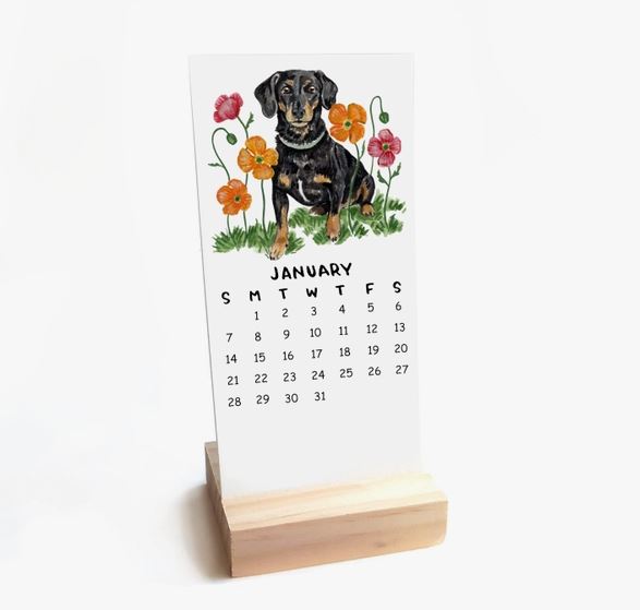 Dogs + Flowers 2024 Calendar