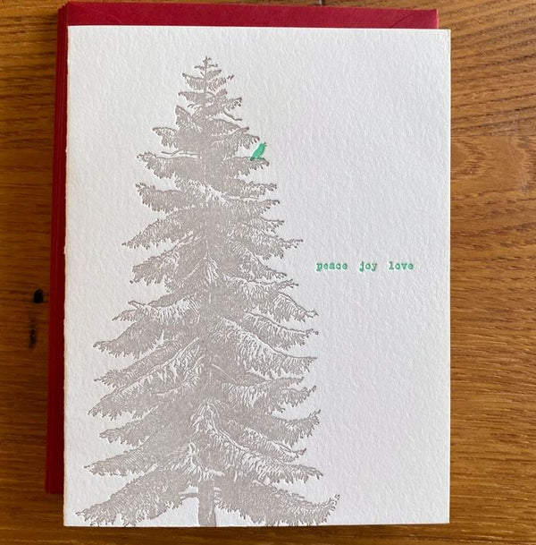 Holiday Peace Joy Love Bird Card