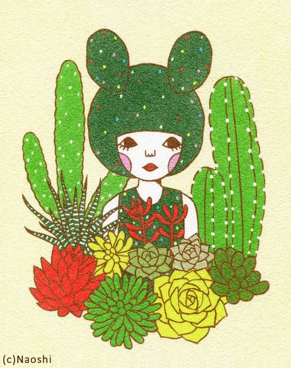 Cactus Girl 3 Print