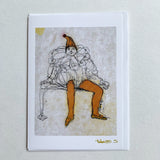 Seated Clown - Art Card