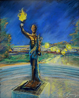 Lighting the Way, Study of the Torchbearer - Mike C. Berry