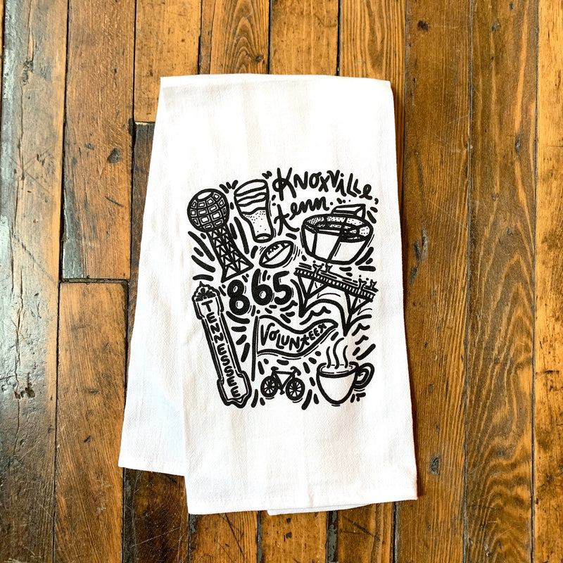 Knoxville Icons Tea Towel