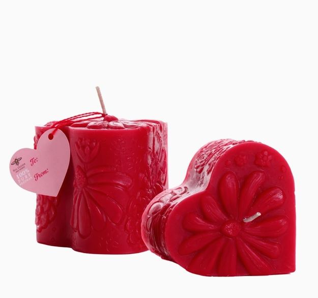 Heart Pillar Candle