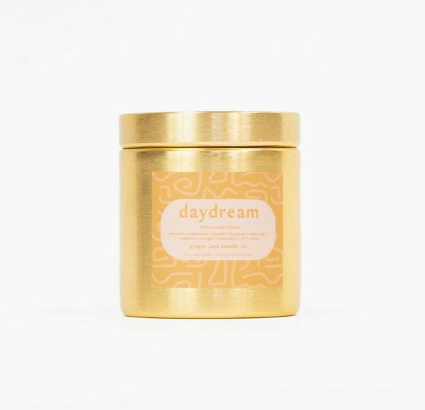 Daydream - Gold Metal Tin - 9oz Candle