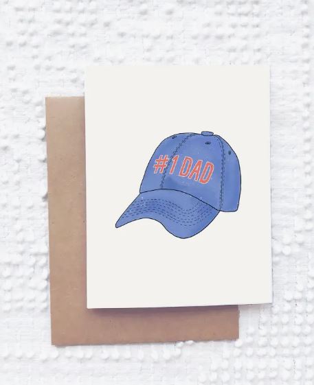 #1 Dad Baseball Hat Card