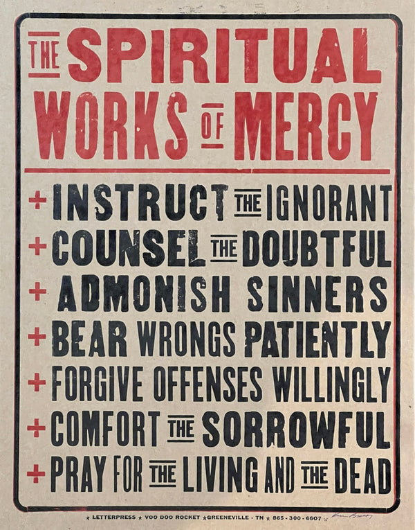 The Spiritual Works of Mercy Print