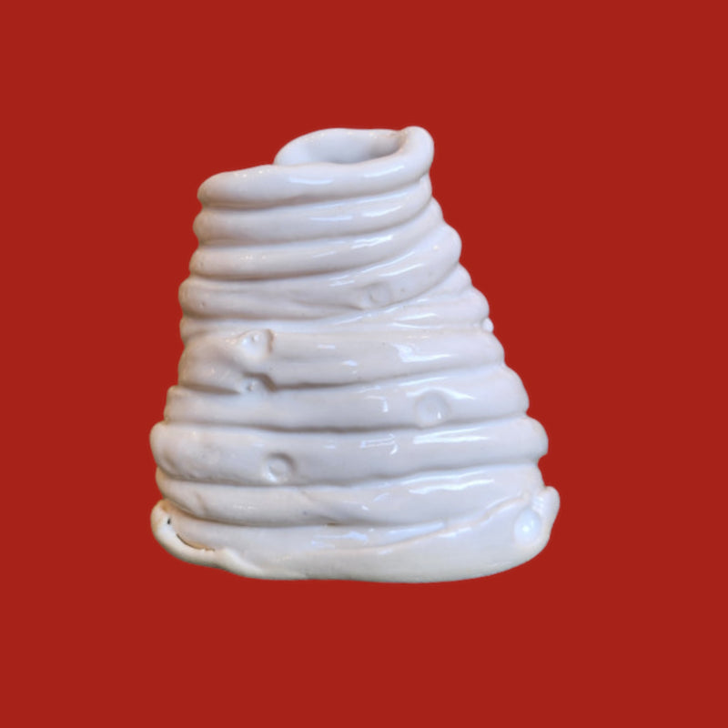 Mini Cream Coil Bud Vase - Cheri Pollack
