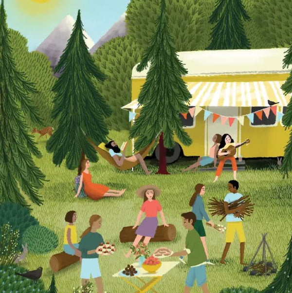 Camping with Friends Birthday Card
