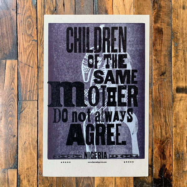 CHILDREN OF THE SAME MOTHER...(PURPLE) - Kennedy Prints