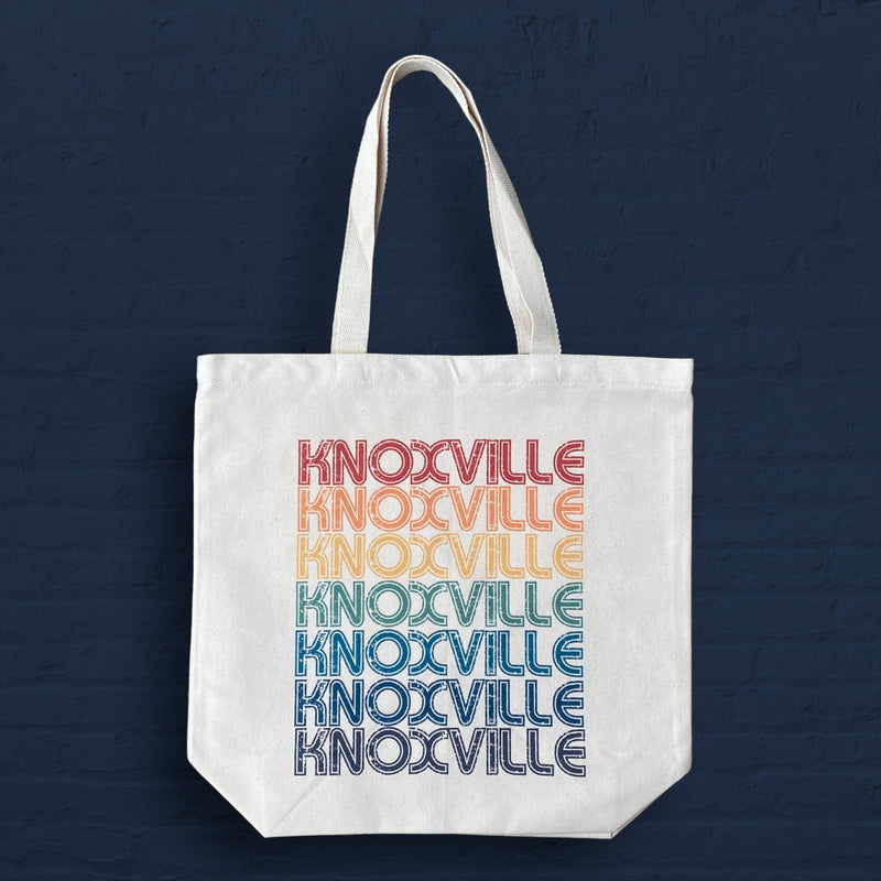 Knoxville Retro Rainbow Tote Bag