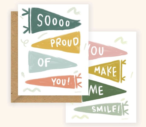 So Proud + You Make Me Smile Card