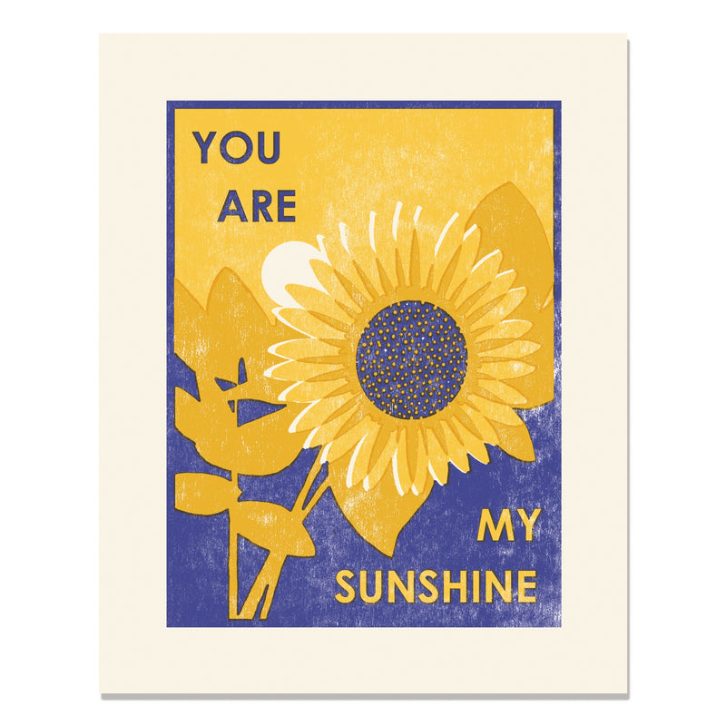 Sunflowers Letterpress Print
