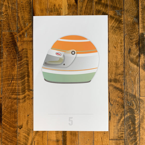 Orange + Green Bell Helmet - Jet Pilot Prints