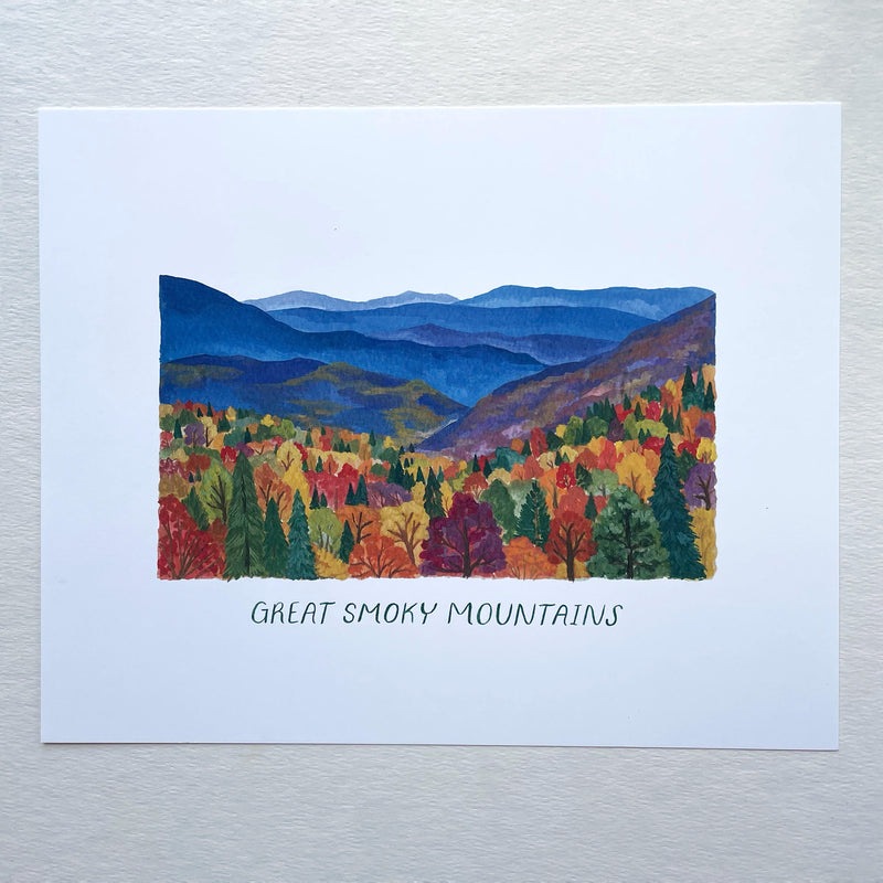 New Great Smoky Mountains Print 8 X 10