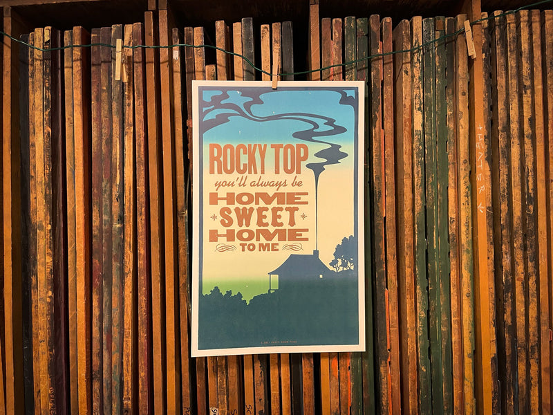 Rocky Top Letterpress Print