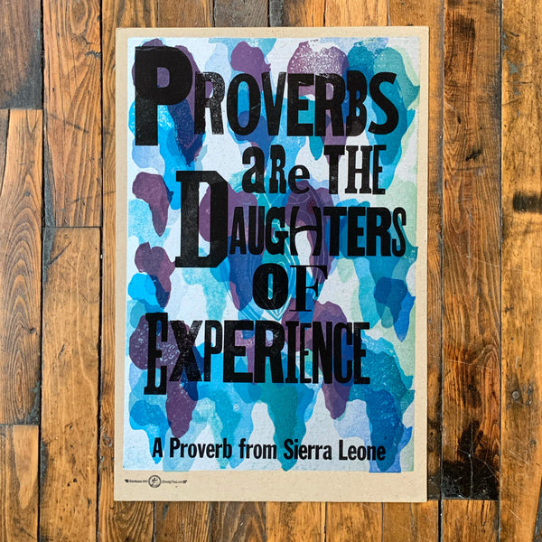 Proverbs are the Daughters of experience(Blue) - Kennedy Prints