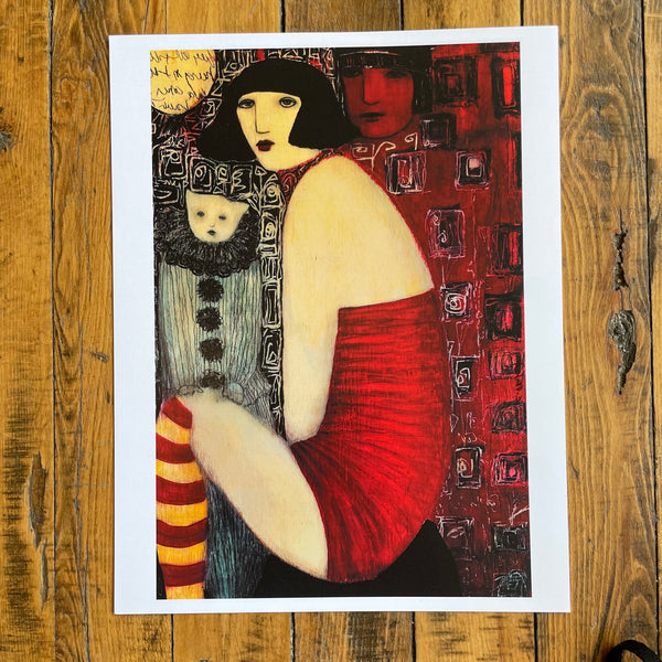 FAMILY PORTRAIT WITH CAT - Cynthia Markert Print