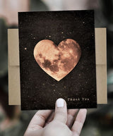 Heart Moon Thank You Card