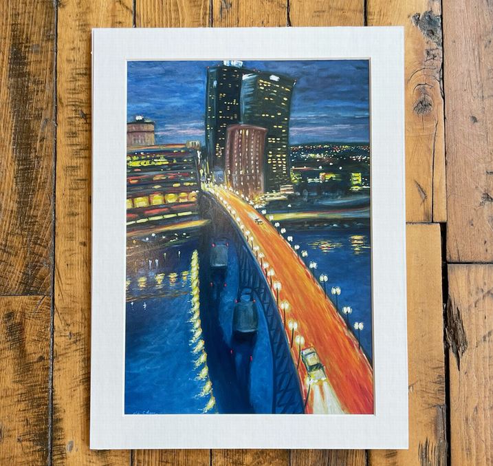 Gay Street Bridge at Night Print - Mike C Berry