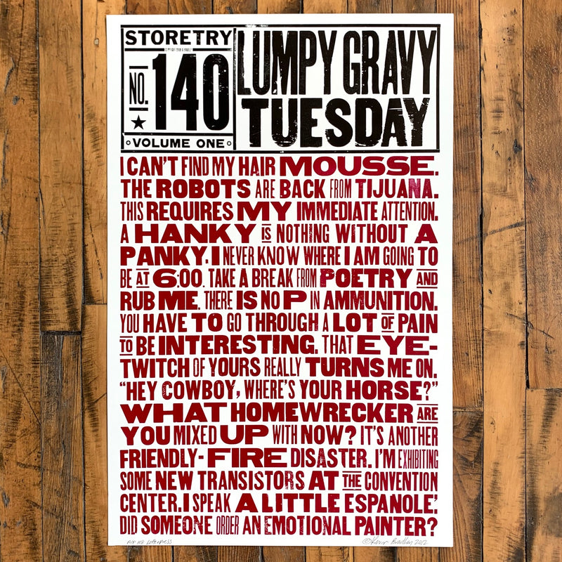 Storetry #140 - Lumpy Gravy Tuesday - Kevin Bradley
